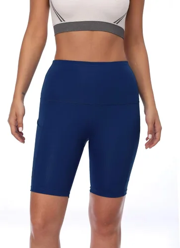 Vista 4 de NELEUS Pantalones cortos de compresión para mujer con bolsillo