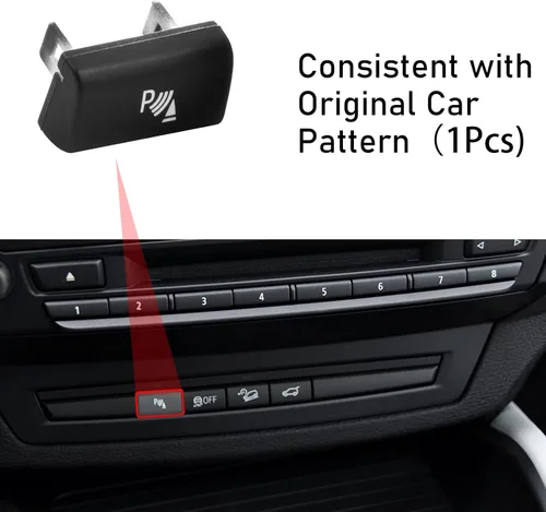 Vista 4 de Jaronx Compatible con la cubierta del botón del sensor de radar de estacionamiento BMW, reemplazo del botón del interruptor del sensor de radar