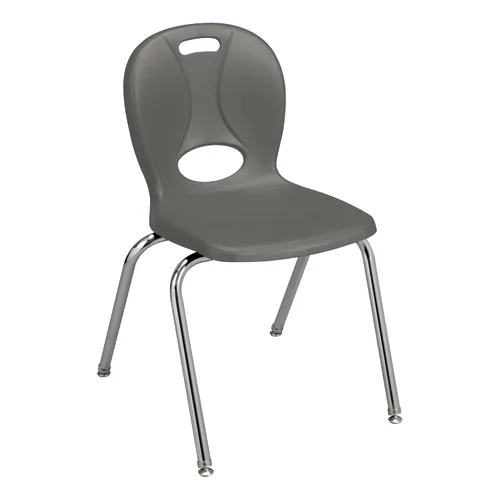 Vista 15 de Learniture Structure Series - Sillas escolares apilables con asientos contorneados, sillas apilables de plástico de alta resistencia, 14 pulgadas