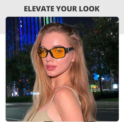 Vista 2 de LVIOE Gafas de sol polarizadas para mujer, gafas de sol envolventes de moda con protección UV400 LS6202