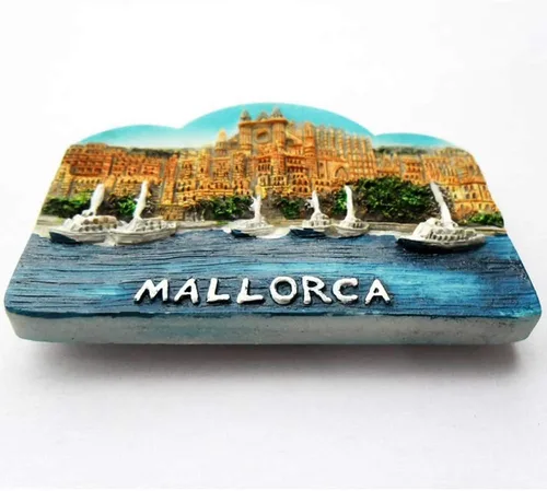 Vista 2 de 3D Mallorca España Souvenir imán de nevera, decoración del hogar y cocina Mallorca España imán refrigerador