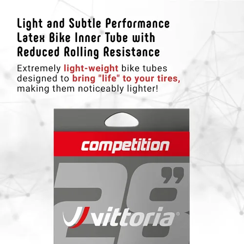 Vista 2 de Vittoria Tubo interior de látex de competición – Presta 1.890 in núcleo extraíble – Tubo de bicicleta ligero, flexible y de rodadura rápida