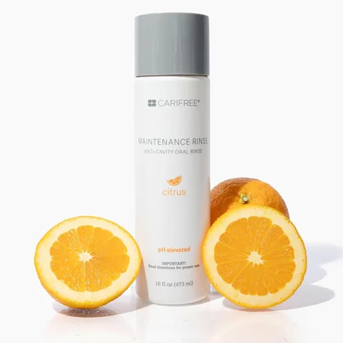 Vista 9 de CariFree Enjuague de mantenimiento, sabor cítrico, enjuague bucal con flúor anticaries recomendado por dentistas, previene la caries oral, refresca
