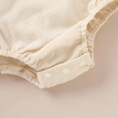 Vista 6 de GRNSHTS Trajes de primer cumpleaños para niñas con volantes para primer cumpleaños, mameluco sin espalda