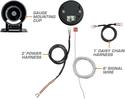Vista 2 de GlowShift Elite - Tacómetro de 10 colores de 10,000 rpm, incluye luz de advertencia gratuita, para motores de gasolina de 1 a 10 cilindros, esfera