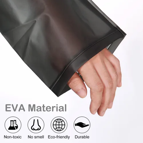 Vista 5 de UNIQUEBELLA EVA Raincoat Waterproof Rain Poncho Reusable Unisex for Women Long Rain Cape
