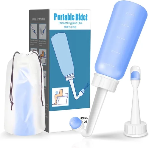 Vista 11 de Peri Bottle – Cuidado posparto y perineal – Bidé portátil 2 en 1 – Pulverizador de bidé portátil de viaje para mujeres u hombres – Botella rociadora