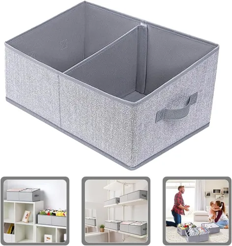 Vista 9 de Cabilock Colgador trapezoidal de alta capacidad bandeja no tejida contenedor cesta de bebé almacenamiento edredón organizador caja de tela no tejida