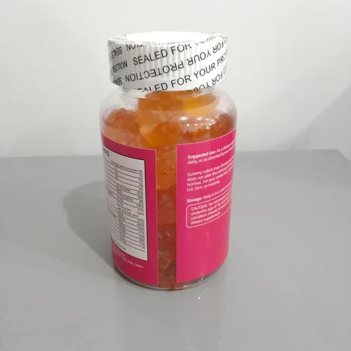 Vista 4 de 60 gomitas de fibra con sabor a naranja natural para el bienestar de las mujeres