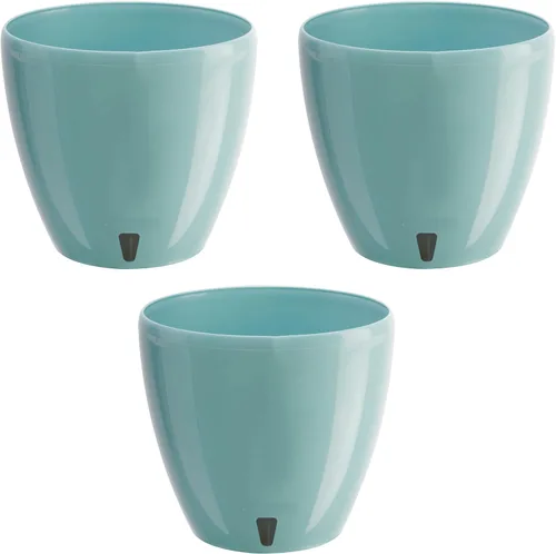 Vista 15 de DECOPOTS - Maceta de riego automático - Maceta decorativa para interiores con cartucho de drenaje e indicador de nivel de agua