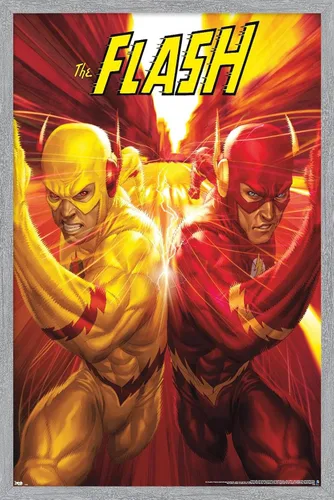 Vista 8 de Trends International DC Comics - The Flash and The Reverse Flash - Race Wall Poster, 14.725" x 22.375", Barnwood Framed Version