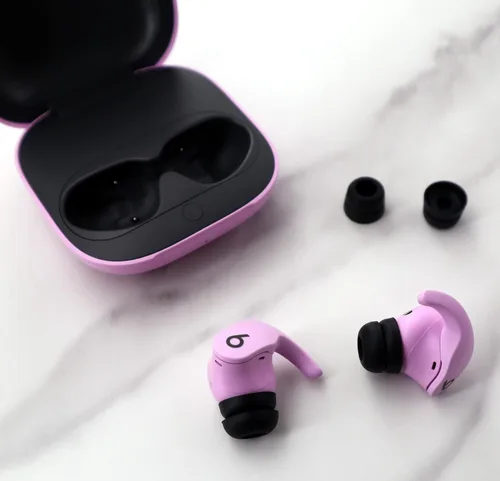 Vista 8 de Juego de 9 pares de almohadillas compatibles con Beats Fit Pro, doble brida de espuma viscoelástica y puntas de silicona normales, S/M/L