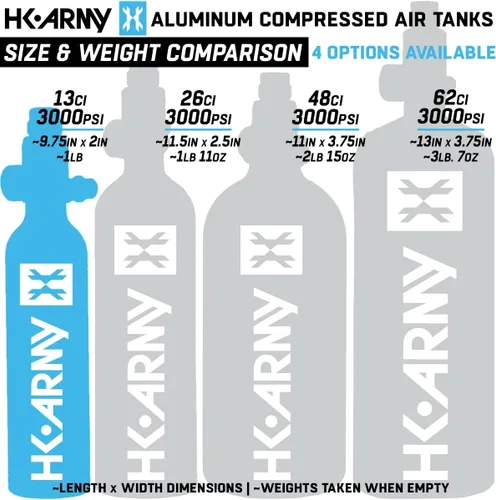 Vista 5 de HK Army Tanque de aire comprimido de aluminio HPA para paintball con sistemas de aire - Regulador estándar