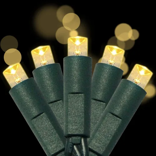 Vista 9 de Juego de 50 luces LED de Navidad de 0.197 in de gran angular, para exteriores, para jardín, patio, árboles, decoración de iluminación, cable verde