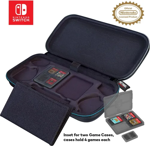 Vista 5 de Game Traveler Metroid - Funda de transporte para Switch OLED, Switch y Switch Lite, funda de viaje portátil rígida, soporte de visión ajustable
