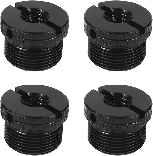 Vista 18 de Tornillo macho D18 1/4-20 3/8-16 hembra a 5/8-27 x 9 5/8-11 x 9 tornillos macho con agujeros laterales reforzados Tornillo de conversión para Negro