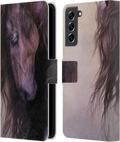Vista 88 de Head Case Designs Officially Licensed Laurie Prindle A Morgan Christmas Western Stallion Leather Wallet Case Compatible with Samsung Galaxy A07 4G