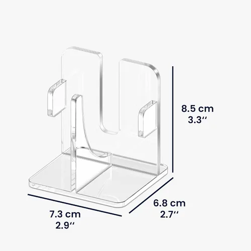 Vista 6 de kwmobile Soporte de escritorio vertical con Bluetooth para mouse compatible con Apple Magic Mouse 1 / Magic Mouse 2 / Logitech Pebble Wireless Stand