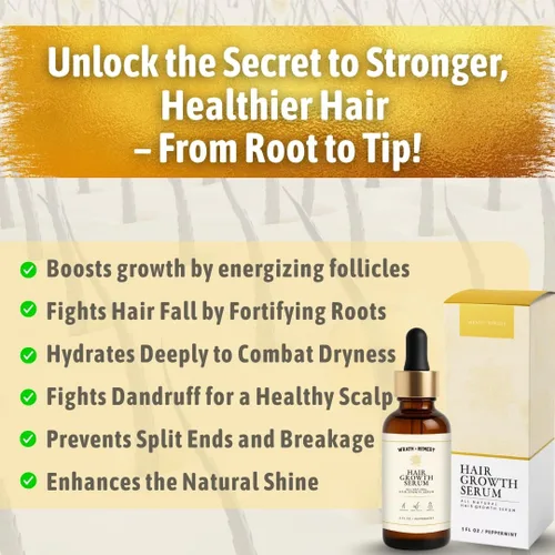 Vista 3 de Suero para el crecimiento del cabello para mujeres y hombres — USDA Organic, 10 en 1 Tricho10™ suero para el cuero cabelludo para un cabello más