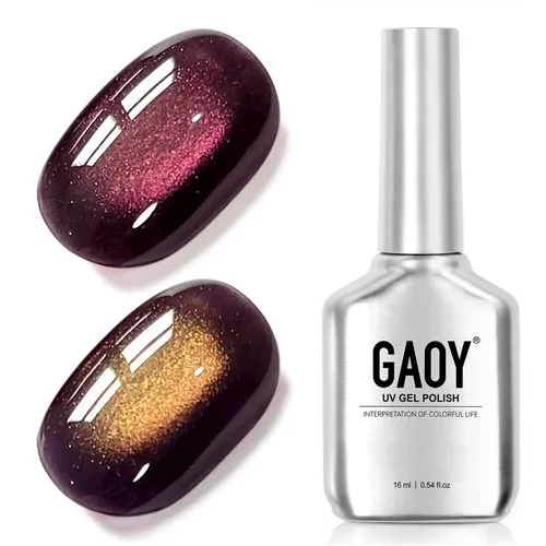 Vista 27 de GAOY Esmalte de uñas de gel Brown Cat Eye, 4629 azul ámbar, 0.5 fl oz Ámbar azul