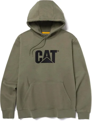 Vista 12 de Sudadera con capucha CAT para hombre con logotipo frontal bordado de CAT, sistema de gestión de cable S3 y bolsillo con bolsa Musgo del ejército