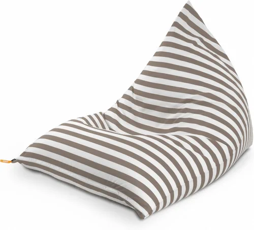 Vista 20 de Jaxx Twist - Puf para exteriores, diseño de rayas negras y blancas