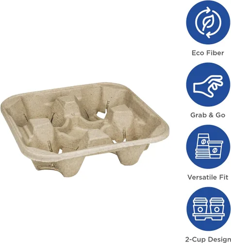 Vista 3 de Karat C5000 - Portavasos de 4 tazas de 8 onzas - 32 onzas (Caja de 300)