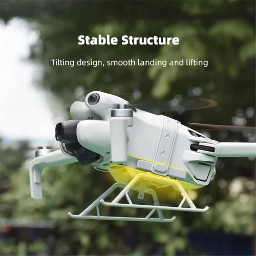Vista 7 de Tren de aterrizaje plegable para DJI Mini 4 PRO Cámara Drone Anti-caída Gimbal Protector Heighten 0.984 in Extender Pierna Aviones Quadcopters gris