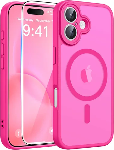 Vista 220 de FNTCASE - Funda para iPhone 16 Pro: magnética, mate, translúcida, de grado militar, protectora contra caídas, resistente, fina, duradera y a prueba