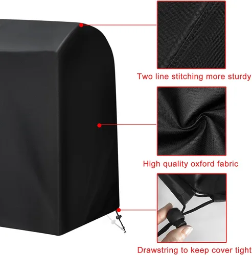 Vista 3 de Funda para Parrilla, 32 Pulgadas Impermeable Resistente a los Rayos UV de Servicio Pesado Funda Pequeña para Parrilla BBQ para Parrilla al Aire