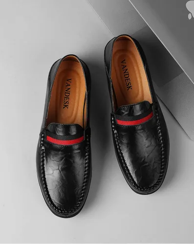Vista 2 de VANDESK Zapatos casuales para hombre Penny Loafers The Dermis Breathes Zapatos casuales para hombre, monopatín, zapatos de conducción para hombre