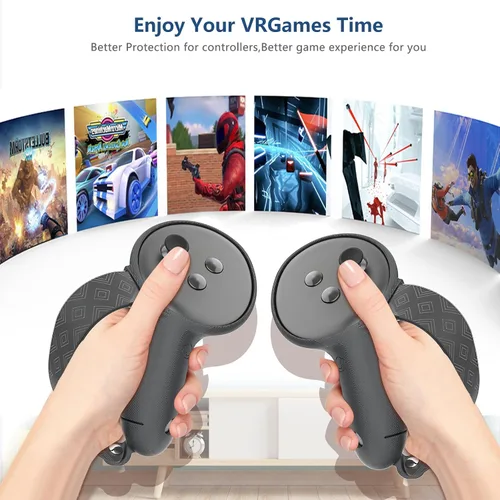 Vista 7 de 7 in 1 Silicone Cover Set Compatible with Meta Quest 3S, VR Accessories for Oculus/Meta Quest 3S Skins and Wraps, Includes Controller Grips Cover
