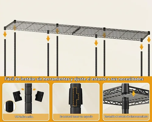Vista 6 de ULIFHOME E14 Max - Perchero de ropa resistente, percheros independientes para colgar ropa, organizadores de armario ajustables y almacenamiento