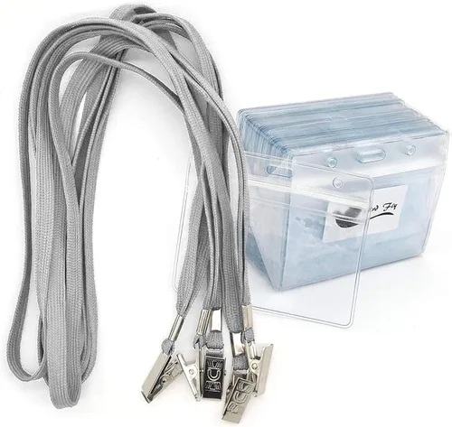 Vista 9 de Lanyards - Lote de 50 tarjetas de identificación con identificación, color azul Azul / Patchwork