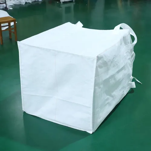 Vista 6 de FIBC Bolsas a granel, paquete de 2, 1 tonelada, 35 x 35 x 43 pulgadas Polipropileno tejido, 4 ojales de elevación, parte superior de lona, bolsas