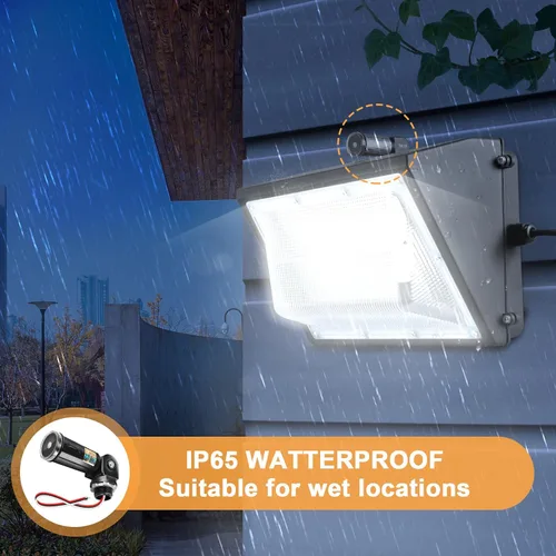 Vista 4 de Paquete de 2 sensores de anochecer a amanecer para iluminación exterior, interruptor fotoeléctrico de 120-277V, sensor de luz de fotocélula cableado