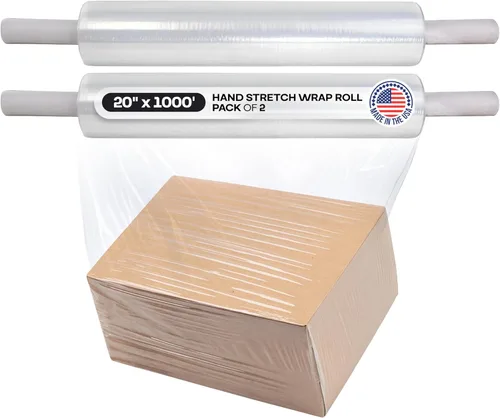 Vista 10 de IDL Packaging Rollo de envoltura elástica resistente a mano de calibre 115 de 18 pulgadas x 1000 pies (paquete de 1 rollo), película elástica
