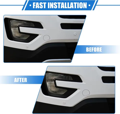 Vista 7 de Tapa de gancho para remolque de automóvil compatible con Ford Explorer 2011-2015, parachoques delantero blanco de plástico duradero