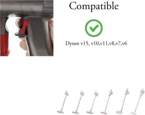Vista 3 de Buy Parts Abrazadera de control de encendido/apagado compatible con Dyson V6 V8 V7 V10 V11 V15 Absoluto/Animal/Motorhead Aspiradora, bloquea