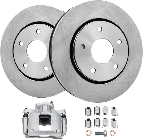 Vista 10 de Detroit Axle - Kit de freno delantero para Toyota RAV4 Prius V Lexus HS250h Scion xB Rotores de disco de 10.83 pulgadas Reemplazo de la pinza