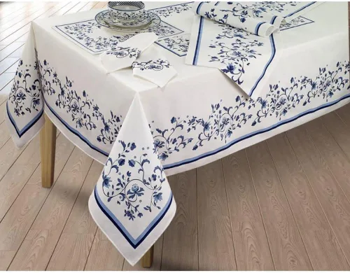 Vista 3 de Spode - Manteles individuales, decoración de mesa elegante, juego de 4 (Portofino azul)