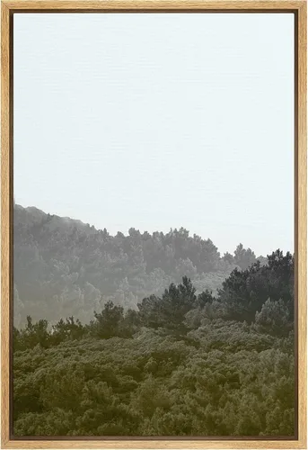 Vista 20 de SIGNWIN Framed Canvas Print Wall Art Neon Pink Mountain Range View Nature Wilderness Photography Modern Art Rustic Landscape Relax/Calm Multicolor