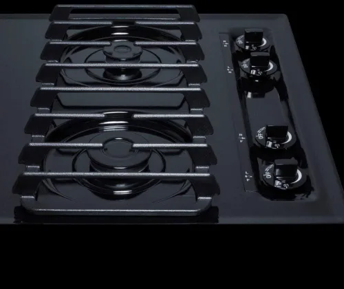 Vista 6 de Summit TTL053S - Placa de cocina a gas de 4 quemadores de 30 pulgadas, color negro