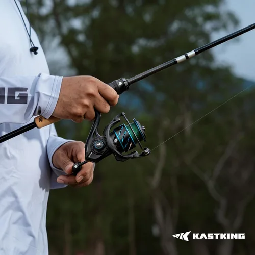Vista 2 de KastKing Verus Spinning Fishing Reels with Lightweight Nylitech Body Negro