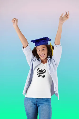 Vista 4 de Adhesivo de graduación para planchar, calcomanía para camisa de clase de 2030, parche de graduación HTV para graduados, color de tamaño de selección