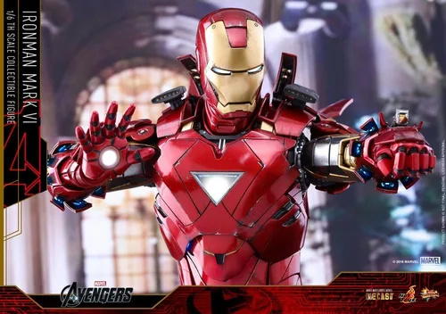 Vista 5 de Hot Toys Figura de Marvel The Avengers Iron Man Mark VI DIECAST a escala 1/6