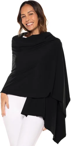 Vista 5 de Coolibar FPS 50+ Unisex Sanibel Everyday Beach Shawl, plántulas, talla única, sólido - Protección solar