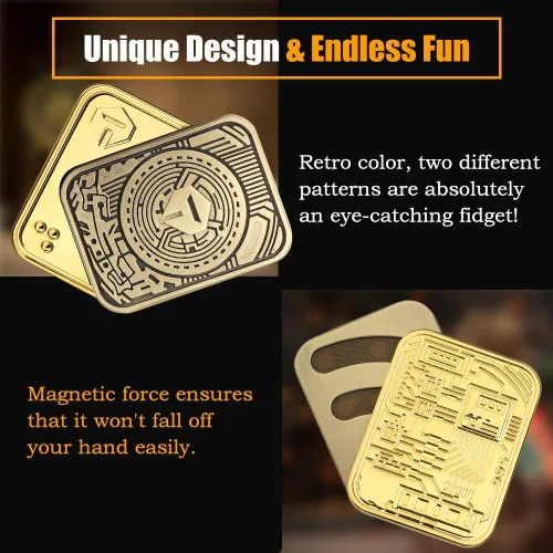 Vista 2 de Cool Chip Fidget Slider para niños, juguetes para ansiedad para adultos, juguetes magnéticos de metal, juguetes de escritorio, accesorios EDC