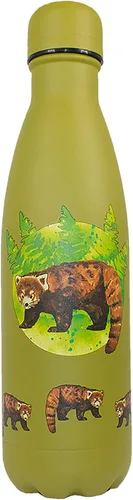 Vista 20 de NatureVac - Black Bear de Deluxebase. Botella de agua de acero inoxidable con aislamiento térmico de 17 onzas. Frasco de vacío reutilizable y a