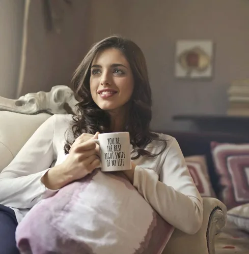 Vista 4 de Taza deslizada hacia la derecha Regalo divertido para novio novia novio novia en línea Fechado Aplicación Idea de regalo Fecha de aniversario Cita